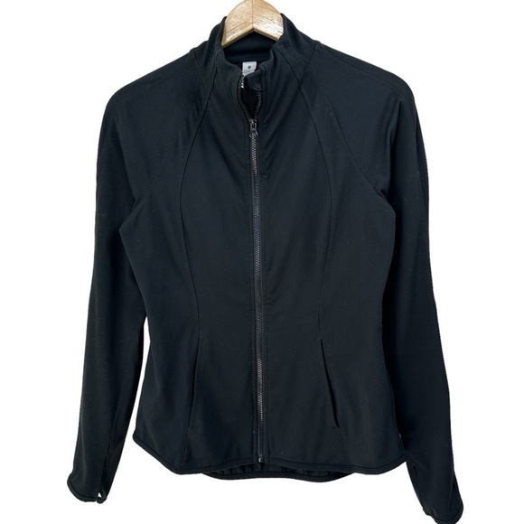 Yogalicious Black Full Zipper Slimming Long Sleeve Jacket Top, M - Picture 4 of 11